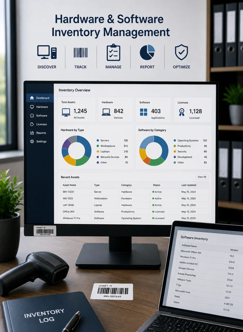 Hardware and software inventory management services